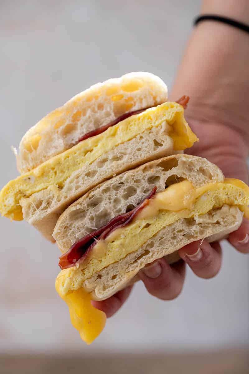 Bacon Gouda Breakfast Sandwiches - Simply Scratch