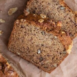 Slices of Starbucks banana bread