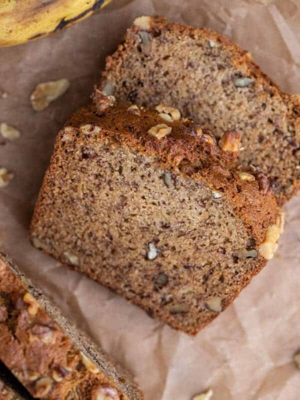 Slices of Starbucks banana bread