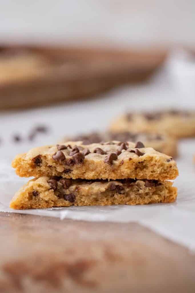 Stack of chocolate chip sugar cookies