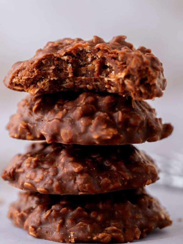 Stack of no bake cookies