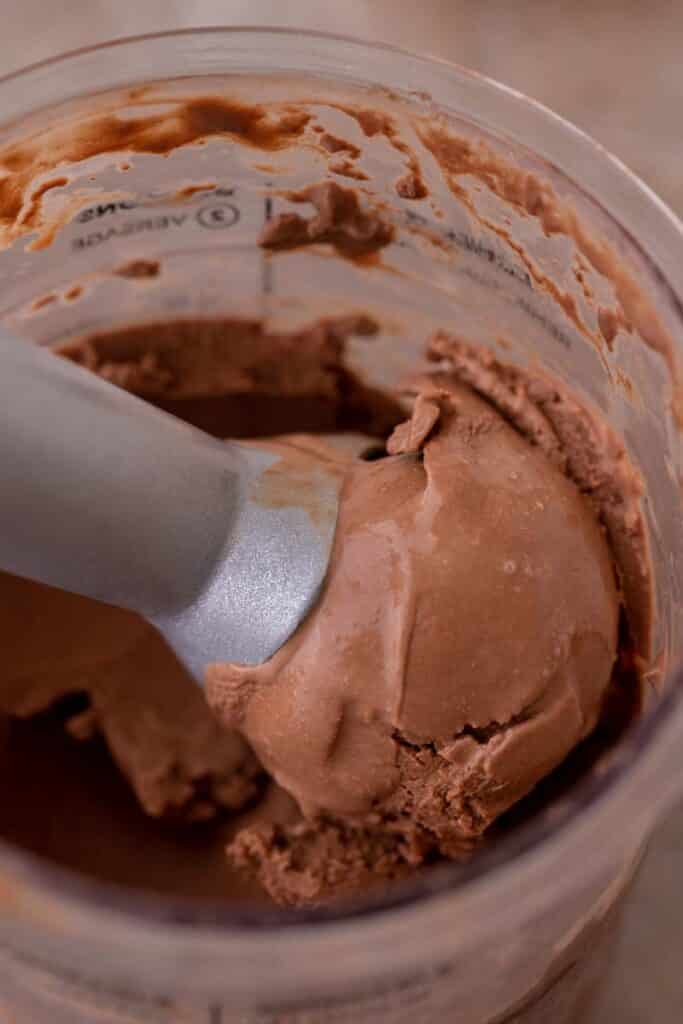 Ninja creami chocolate ice cream in cup