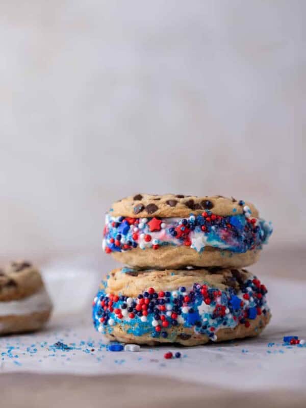 Patriotic ice cream sandwich
