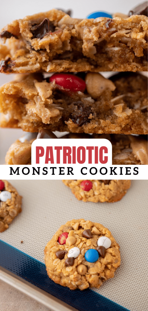Patriotic monster cookies