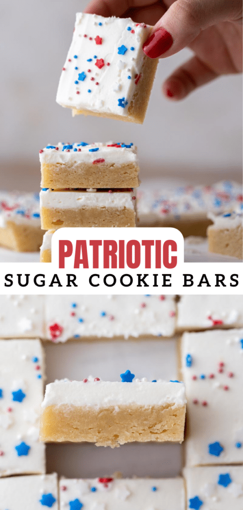 Patriotic sugar cookie bars