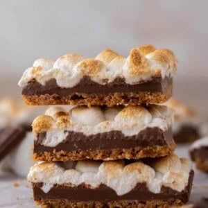 Stack of Starbucks s'mores bars
