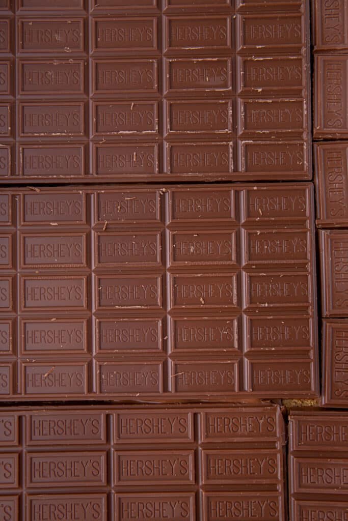 Hershey's chocolate bar close up