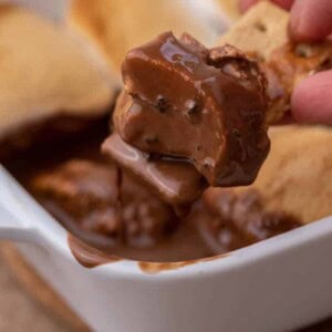 smores dip close up