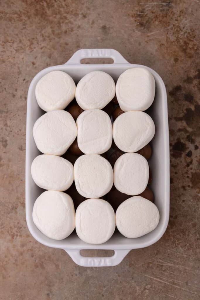 marshmallows in a dish