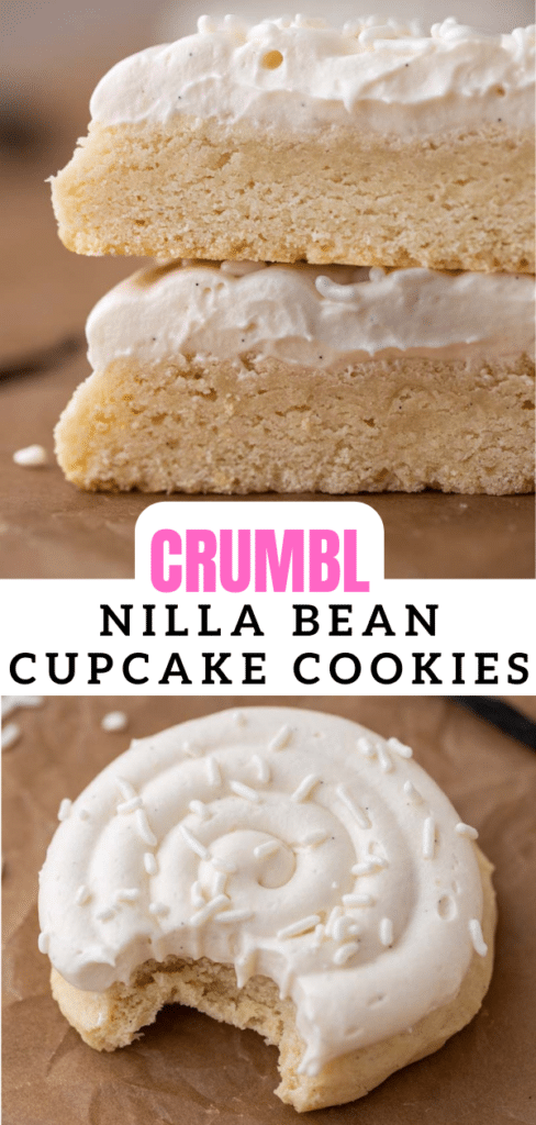 Crumbl Nilla Bean Cupcake cookies 