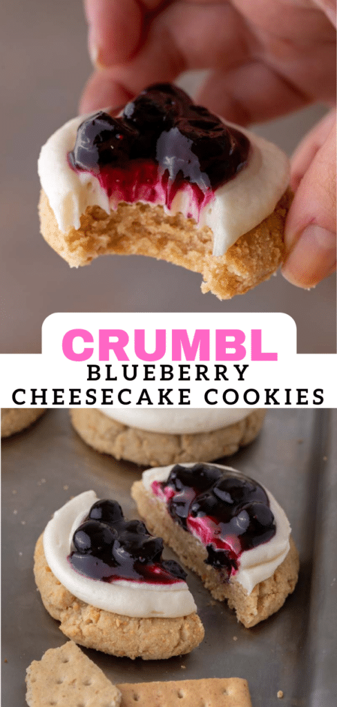 Crumbl blueberry cheesecake cookie