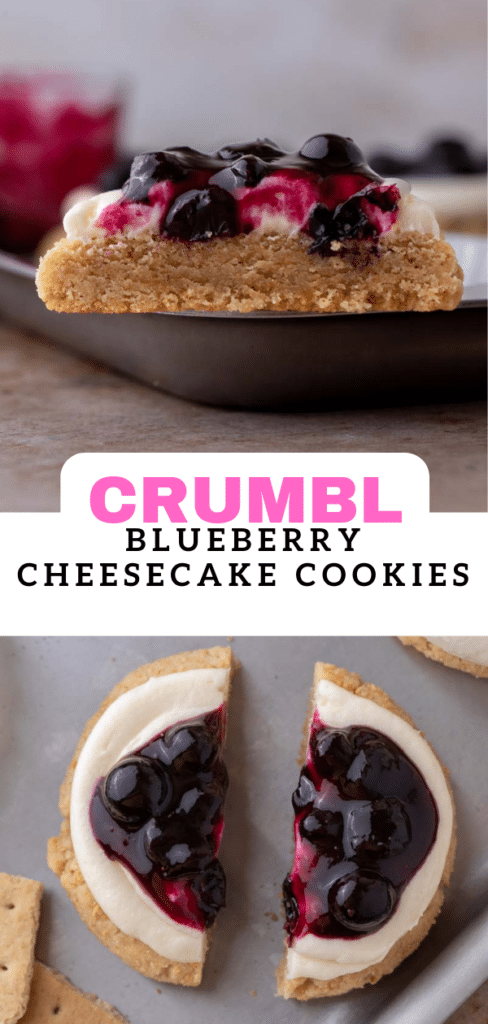 Crumbl blueberry cheesecake cookie