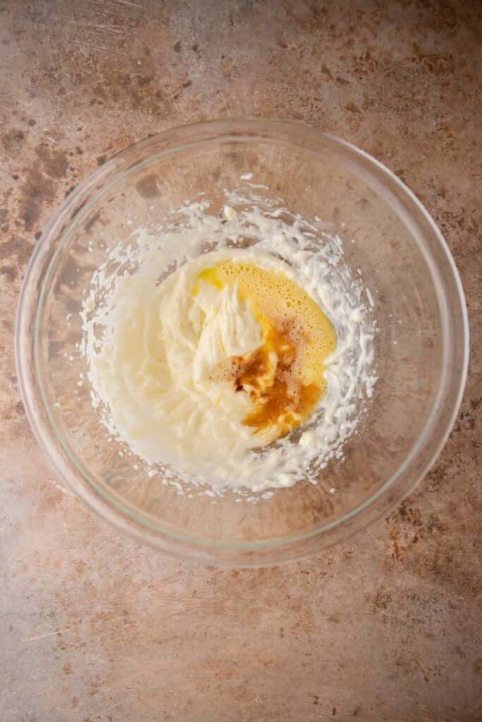 Creamed butter in a bowl