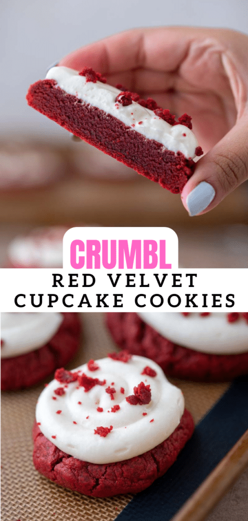 Crumbl red velvet cupcake cookies