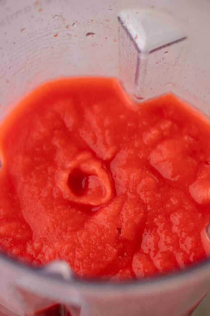 Blended strawberry margarita