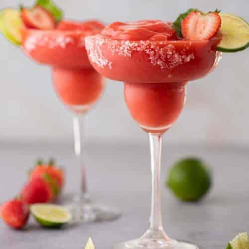 Blended shop strawberry margarita