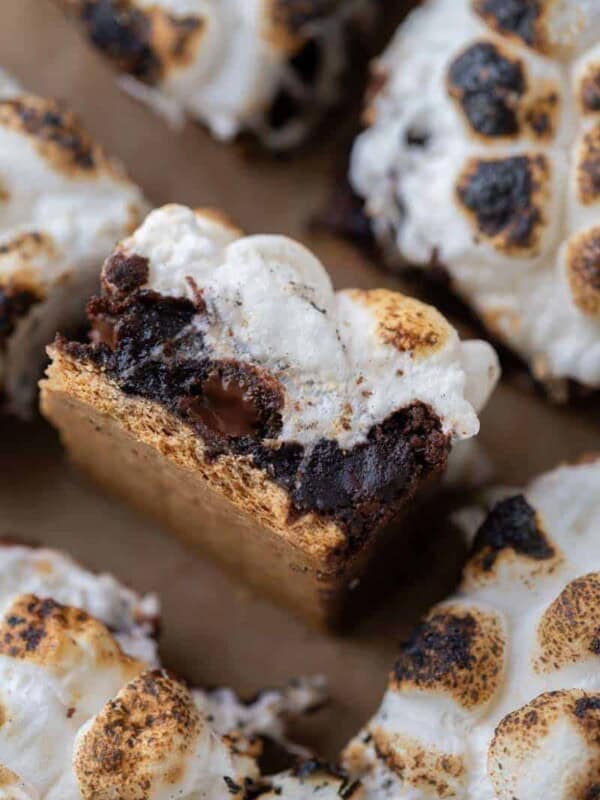 Lazy girl smores brownies