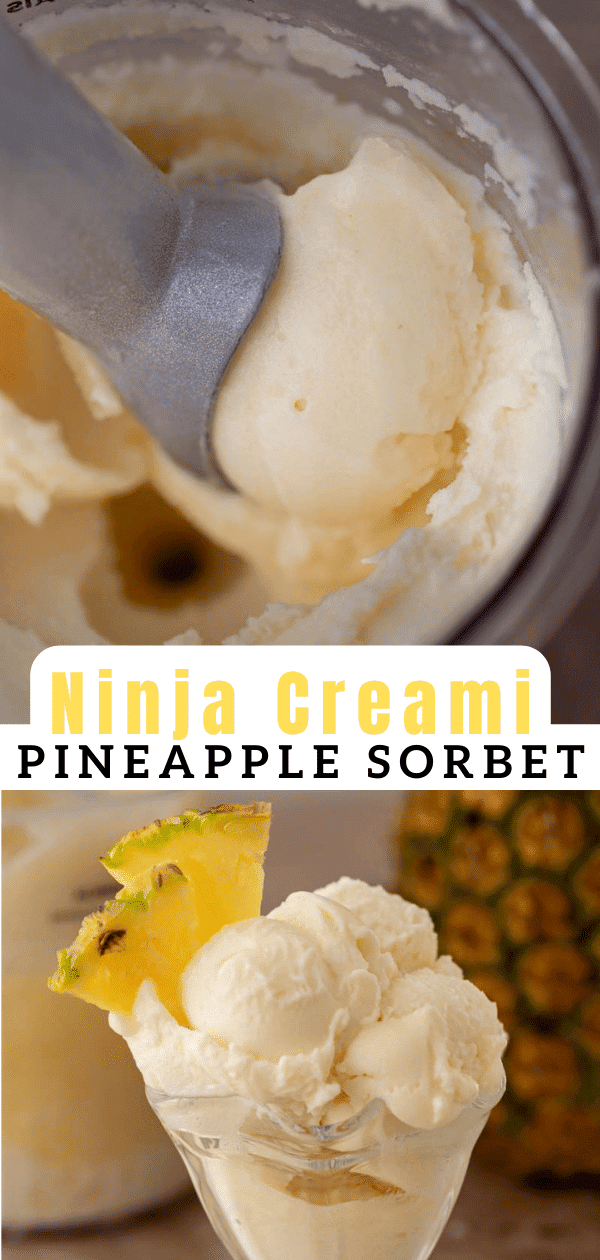 Easy Ninja creami Pineapple Sorbet Lifestyle of a Foodie
