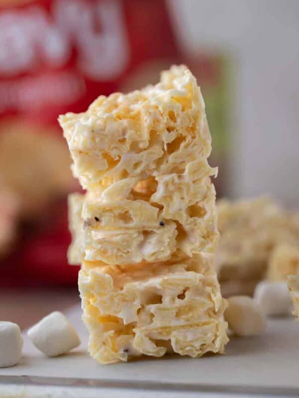 Stack of ruffles marshmallow treats