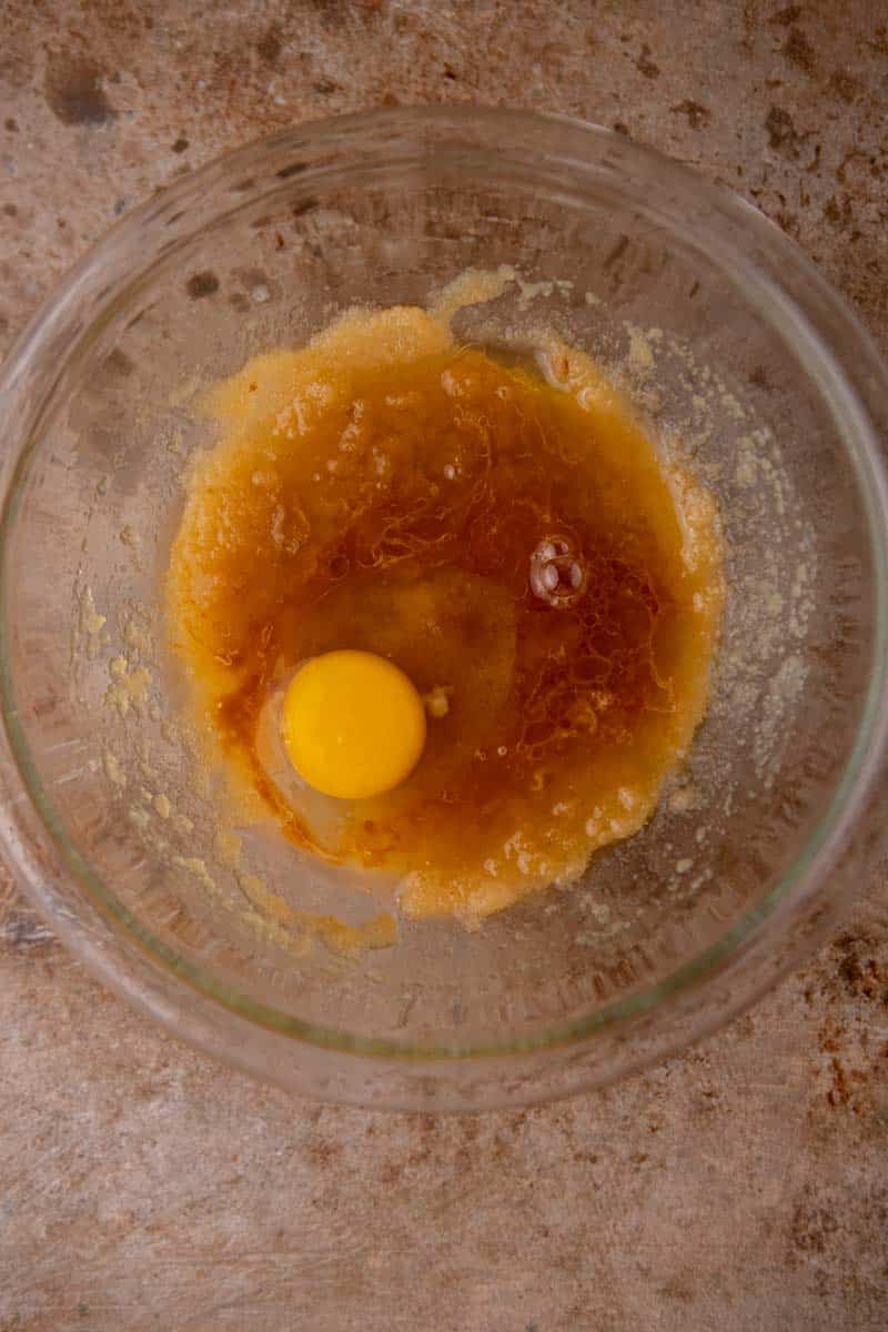 Wet ingredients in a bowl