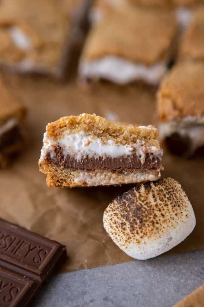 Sliced s'mores bar cookies