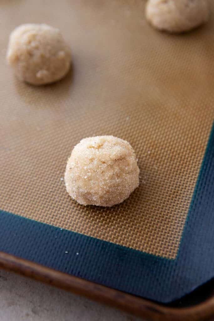 Chewy honey cookie dough ball