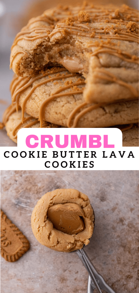 Crumbl cookie butter lava cookies 