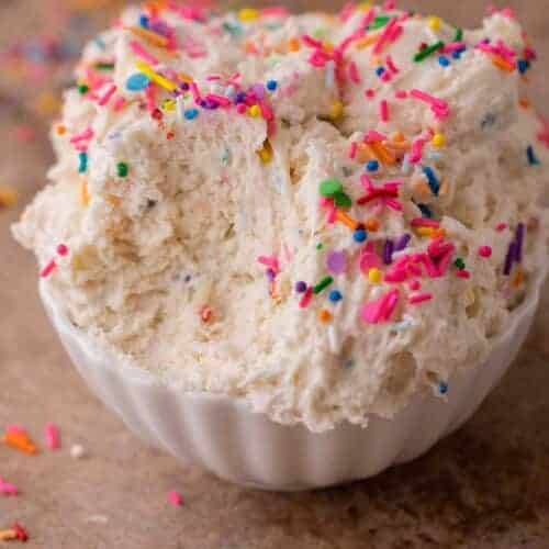 Close up of dip in a bowl