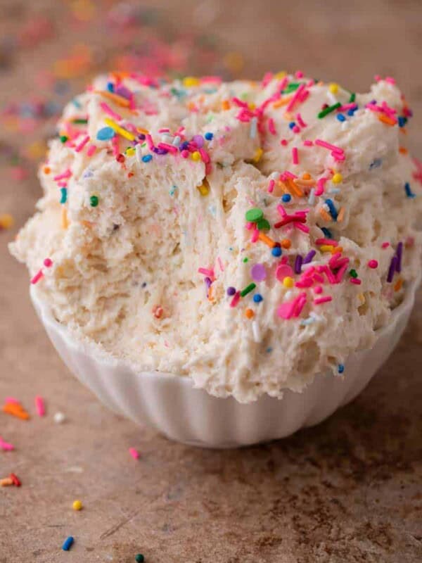 Close up of dip in a bowl