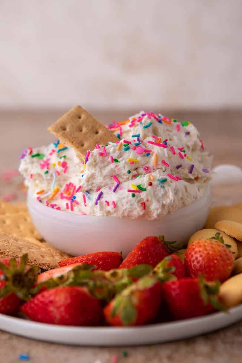 Easy homemade funfetti dip recipe Dunkaroo dip Lifestyle of a Foodie