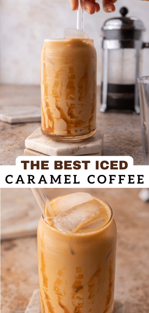 Iced caramel coffee 
