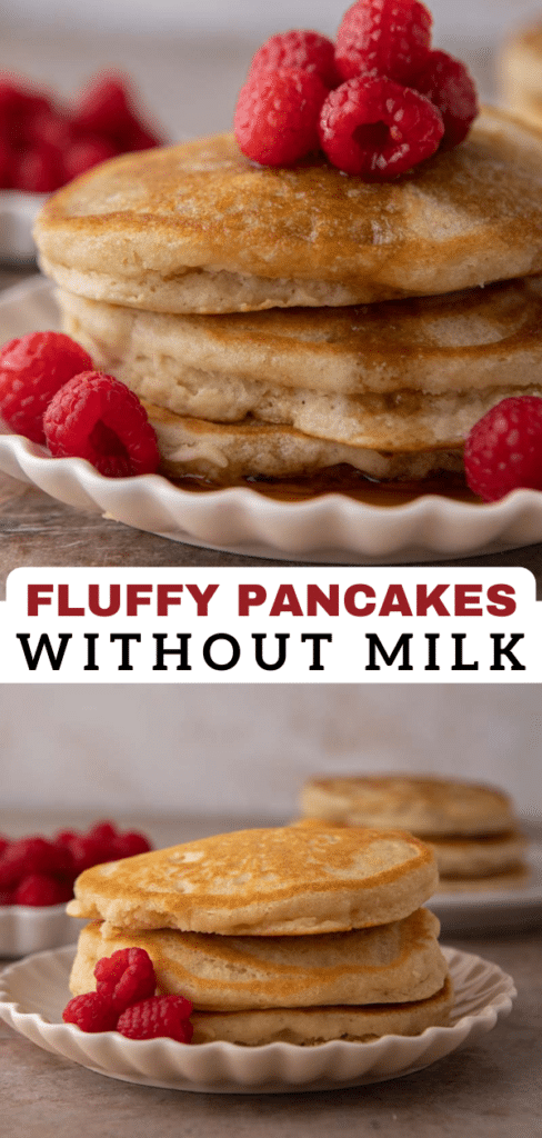 Fluffy pancakes without milk