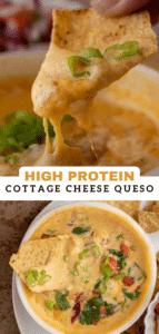 high protein Cottage Cheese Queso - Viral Tiktok recipe - Lifestyle of