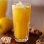 ginger turmeric tonic in a glass