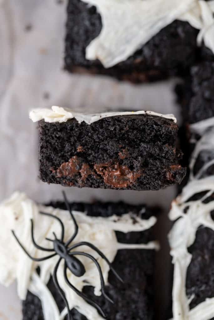 Black Cocoa Brownies For Halloween ~ Barley & Sage