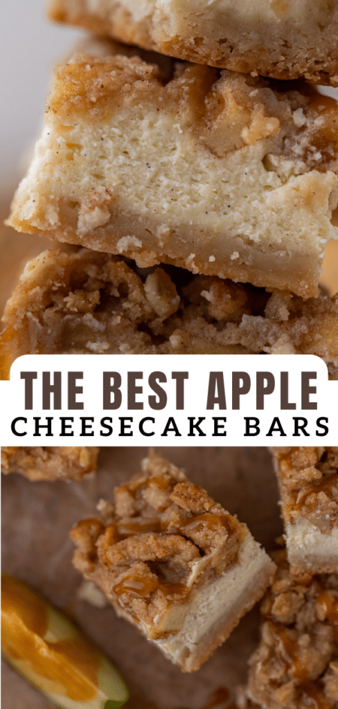 Apple cheesecake bars