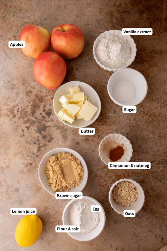 ingredients for dutch apple pie bars