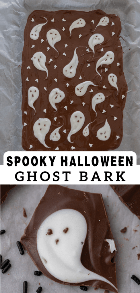 Ghost halloween bark
