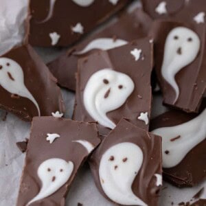 Halloween 3 Ingredient Ghost Bark recipe