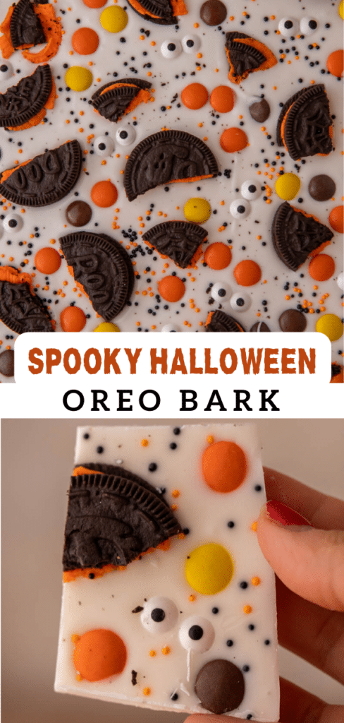 Spooky Halloween Oreo. bark recipe