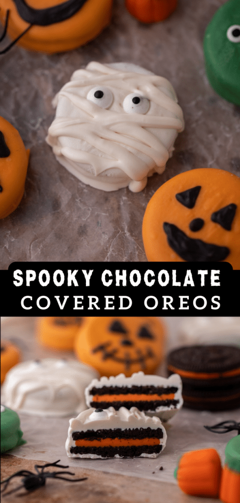 Spooky halloween chocolate covered oreos 