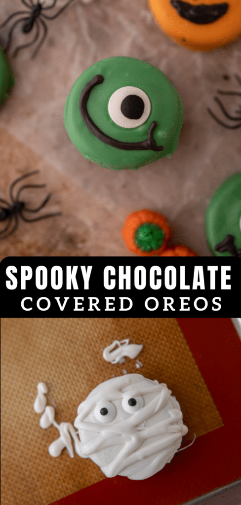 Spooky halloween chocolate covered oreos 