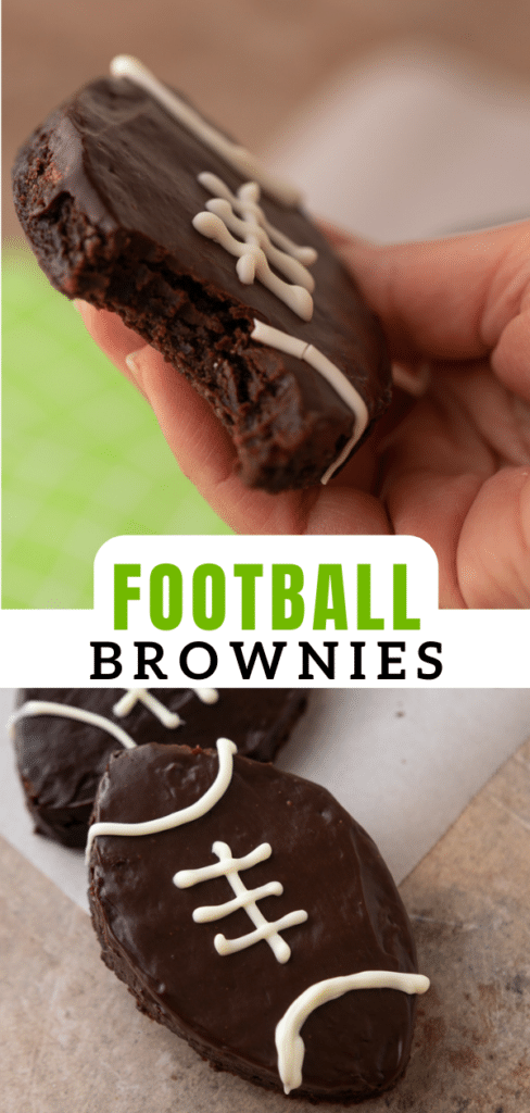 Fudgy football brownies 
