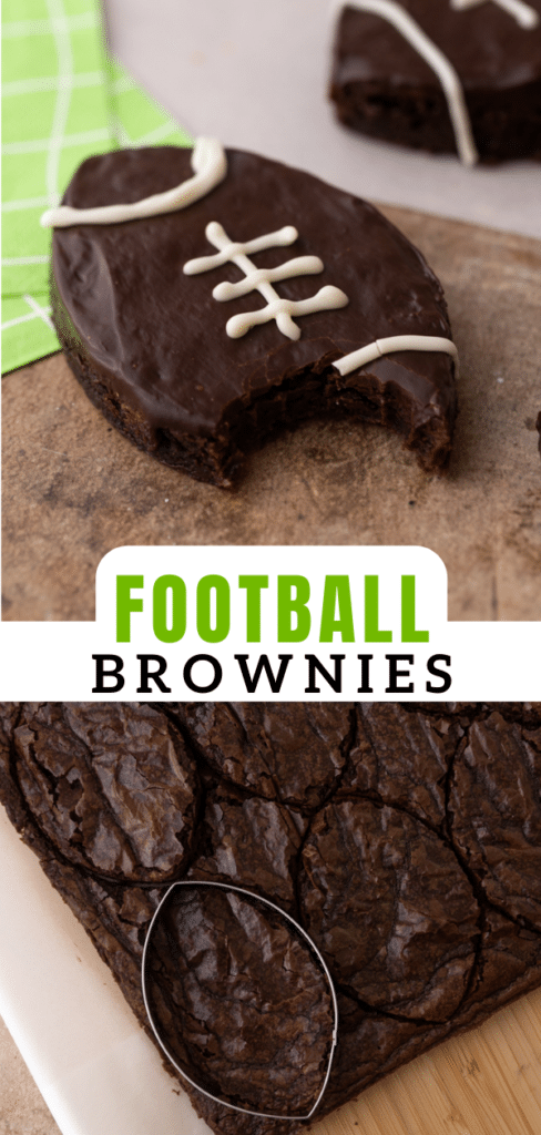 Fudgy football brownies 