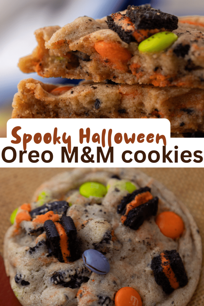 Halloween Oreo m&m's cookies 