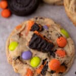 Halloween Oreo M&m's cookies