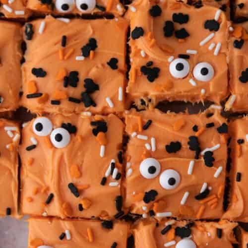 Halloween sugar cookie bars