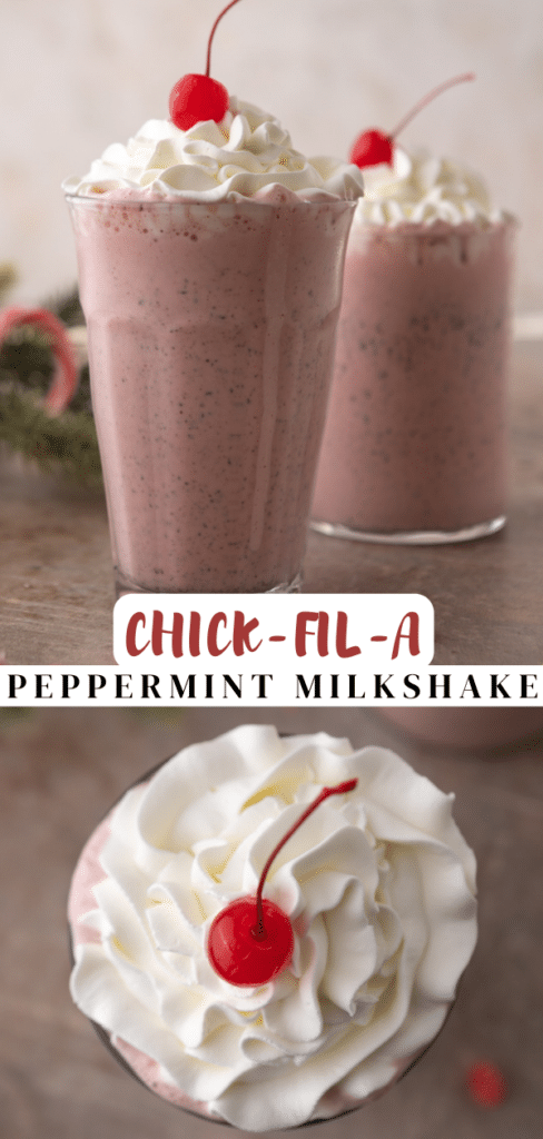 Chick fil a peppermint milkshake