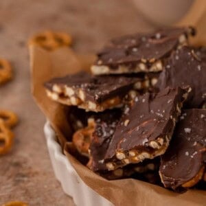 Chocolate caramel Pretzel bark