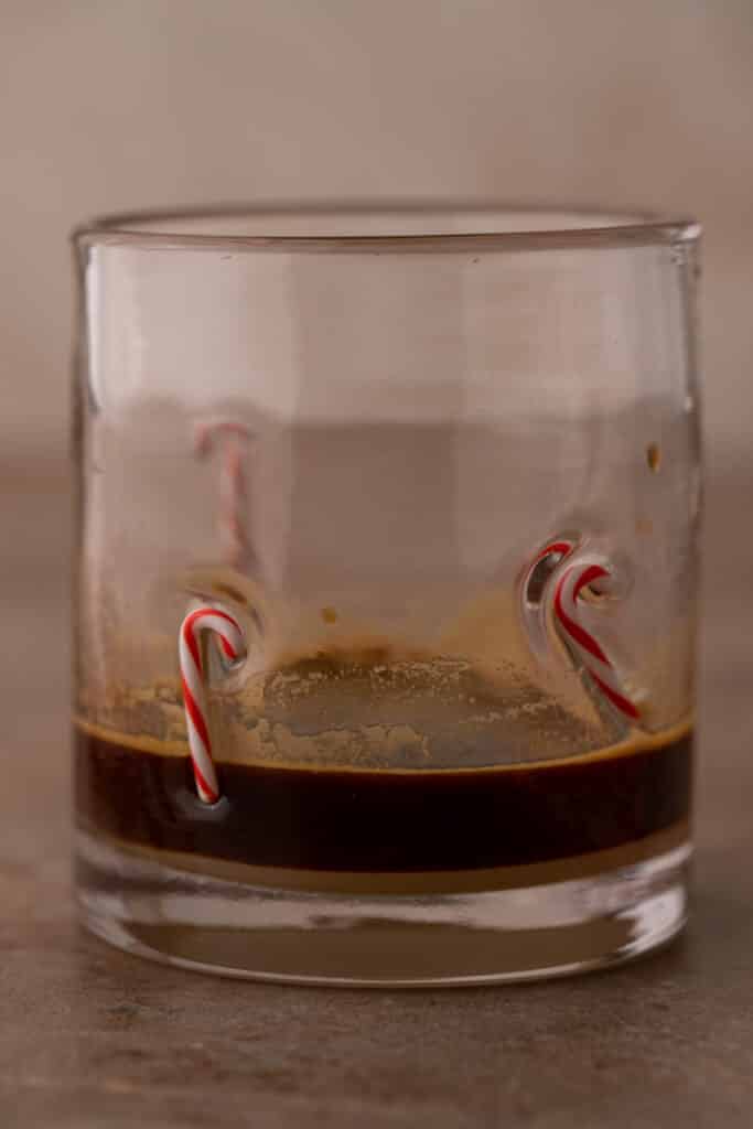 espresso in a glass